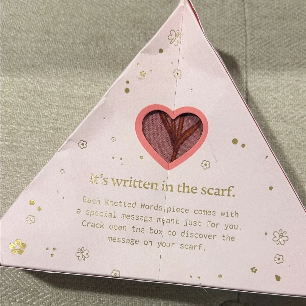 Pink Message Fortune Cookie scarf